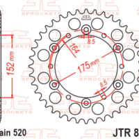800Wx800H-1075163002-1 JT SPROCKETS Staal standaard achtertandwiel 853 - 520