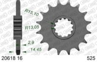 800Wx800H-1075214001-1 AFAM Staal standaard voortandwiel 20618 - 525