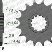 800Wx800H-1075214001-1 AFAM Staal standaard voortandwiel 20618 - 525