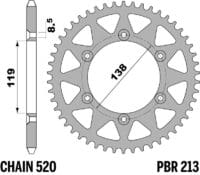 800Wx800H-1075236005-1 PBR Staal C45 standaard achtertandwiel 213 - 520