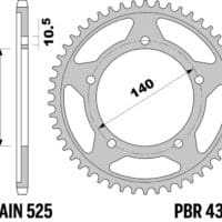 800Wx800H-1075309003-1 PBR Staal C45 standaard achtertandwiel 4398 - 525