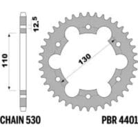 800Wx800H-1075312002-1 PBR Staal C45 standaard achtertandwiel 4401 - 530
