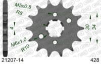 800Wx800H-1075314002-1 AFAM Staal standaard voortandwiel 21207 - 428
