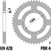 PBR Aluminium ultralicht achtertandwiel 4413 - 525