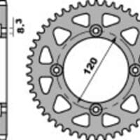 PBR Standaard staal achtertandwiel 4453 - 420