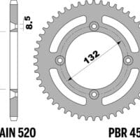 800Wx800H-1075355001-1 PBR Staal C45 standaard achtertandwiel 4549 - 520