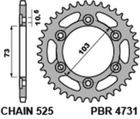 800Wx800H-1075400002-1 PBR Staal C45 standaard achtertandwiel 4731 - 525