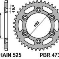 800Wx800H-1075400002-1 PBR Staal C45 standaard achtertandwiel 4731 - 525