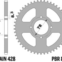 800Wx800H-1075434001-1 PBR Staal standaard achtertandwiel 810 - 428
