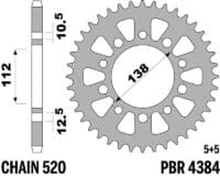 800Wx800H-1075494007-1 PBR Staal C45 standaard achtertandwiel 4384 - 520