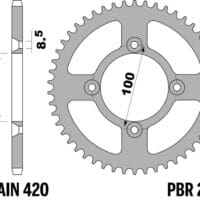 800Wx800H-1075530003-1 PBR Staal C45 standaard achtertandwiel 238 - 420