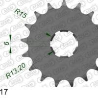 AFAM Staal standaard voortandwiel 21600 - 530