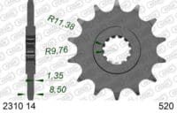 800Wx800H-1075887001-1 AFAM Staal standaard voortandwiel 22310 - 520