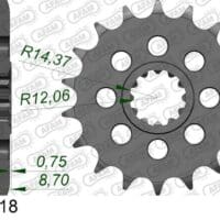 800Wx800H-1076530001-1 AFAM Staal standaard voortandwiel 24902 - 525