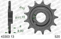 800Wx800H-1076832001-1 AFAM Staal standaard voortandwiel 43303 - 520