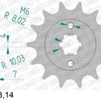 800Wx800H-1077136001-1 AFAM Staal standaard voortandwiel 73203 - 520