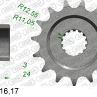 800Wx800H-1077187001-1 AFAM Staal standaard voortandwiel 94605 - 525