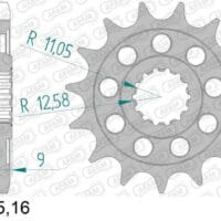 800Wx800H-1077191001-1 AFAM Staal standaard voortandwiel 94900 - 525