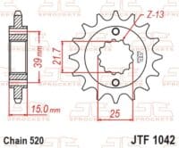 800Wx800H-1077200001-1 JT SPROCKETS Staal standaard voortandwiel 1042 - 520