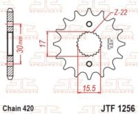 800Wx800H-1077213003-1 JT SPROCKETS Staal standaard voortandwiel 1256 - 420