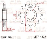 800Wx800H-1077233001-1 JT SPROCKETS Staal standaard voortandwiel 1332 - 525