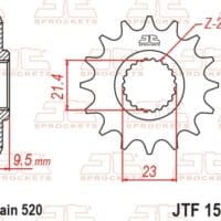 800Wx800H-1077283001-1 JT SPROCKETS Staal standaard voortandwiel 1577 - 520