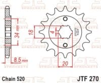 800Wx800H-1077314003-1 JT SPROCKETS Staal standaard voortandwiel 270 - 520