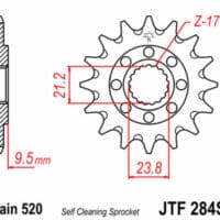 800Wx800H-1077324003-1 JT SPROCKETS Staal zelfreinigend voortandwiel 284 - 520
