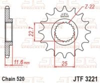 800Wx800H-1077345004-1 JT SPROCKETS Staal standaard voortandwiel 3221 - 520
