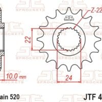 800Wx800H-1077365004-1 JT SPROCKETS Staal standaard voortandwiel 402 - 520