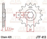 800Wx800H-1077371002-1 JT SPROCKETS Staal standaard voortandwiel 413 - 420