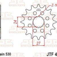 800Wx800H-1077380002-1 JT SPROCKETS Staal standaard voortandwiel 423 - 530