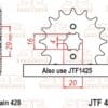 800Wx800H-1077382004-1 JT SPROCKETS Staal standaard voortandwiel 425 - 428