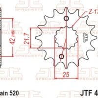 800Wx800H-1077394002-1 JT SPROCKETS Staal standaard voortandwiel 436 - 520