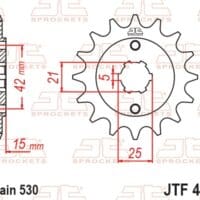800Wx800H-1077399002-1 JT SPROCKETS Staal standaard voortandwiel 492 - 520