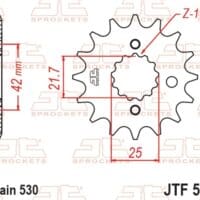 800Wx800H-1077409004-1 JT SPROCKETS Staal standaard voortandwiel 513 - 530