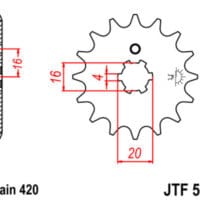 800Wx800H-1077426003-1 JT SPROCKETS Staal standaard voortandwiel 546 - 420