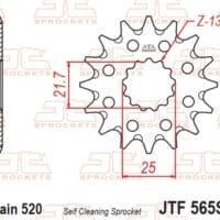 800Wx800H-1077437001-1 JT SPROCKETS Staal zelfreinigend voortandwiel 565 - 520