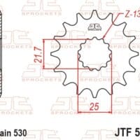 800Wx800H-1077439003-1 JT SPROCKETS Staal standaard voortandwiel 566 - 530
