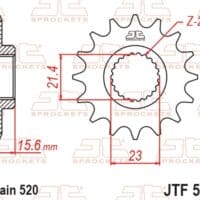 800Wx800H-1077448002-1 JT SPROCKETS Staal standaard voortandwiel 577 - 520