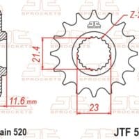 800Wx800H-1077454001-1 JT SPROCKETS Staal standaard voortandwiel 583 - 520