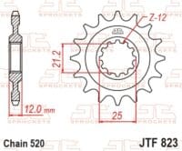 800Wx800H-1077481004-1 JT SPROCKETS Staal standaard voortandwiel 823 - 520