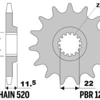 800Wx800H-1077517001-1 PBR Staal standaard voortandwiel 1252 - 520