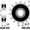 800Wx800H-1077522003-1 PBR Staal geluidsarm voortandwiel - 520
