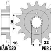 800Wx800H-1077542002-1 PBR Staal standaard voortandwiel 2075 - 520