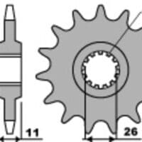 800Wx800H-1077557001-1 PBR Staal geluidsarm voortandwiel 2091 - 525
