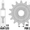 PBR Staal standaard voortandwiel 2102 - 520