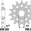 PBR Staal standaard voortandwiel 2133 - 520
