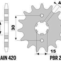 800Wx800H-1077640003-1 PBR Staal standaard voortandwiel 255 - 420