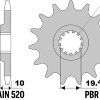 800Wx800H-1077709001-1 PBR Staal standaard voortandwiel 435 - 520